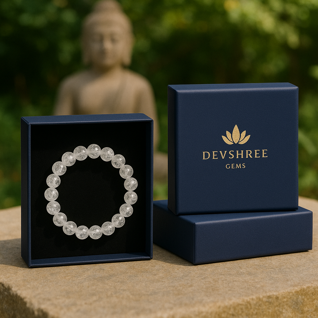 Crackle Quartz Crystal Bracelet by Devshree Gems