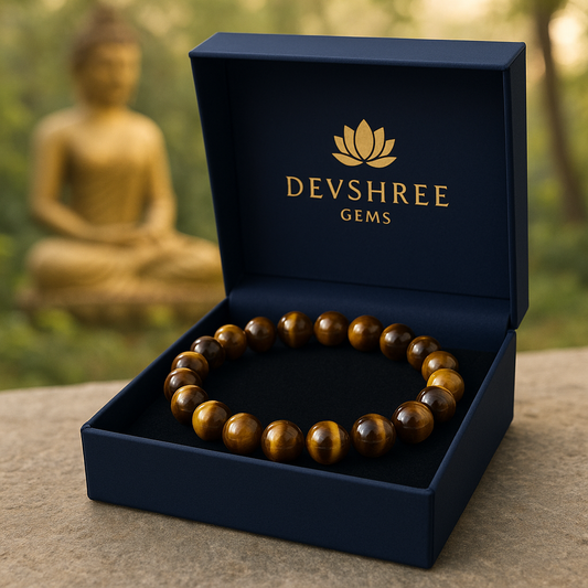 Divine Protector Tiger Eye Bracelet by Devshree Gems - Unlock Inner Power & Prosperity