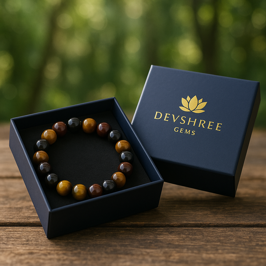 Divya Raksha Kavach" Multi Tiger Eye Courage & Strength Bracelet - Devshree Gems Exclusive