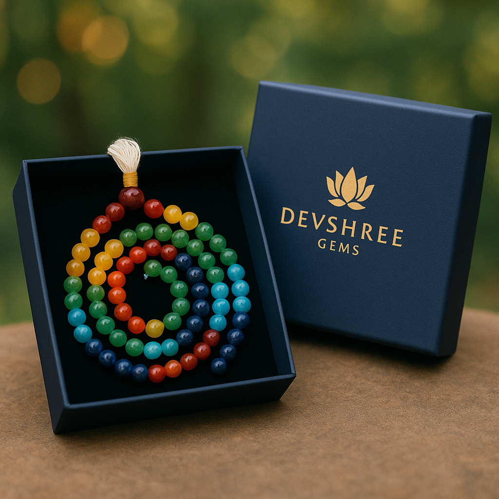 7 Chakra Healing Mala by Devshree Gems – Experience Spiritual Harmony